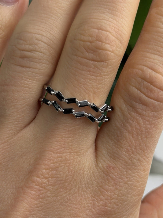 Bomb Party 925 Sterling Silver Tourmaline Ring Size 10