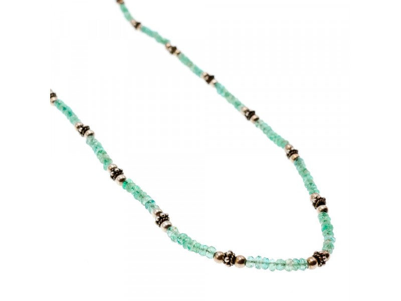925 Sterling Silver Green Jade Necklace