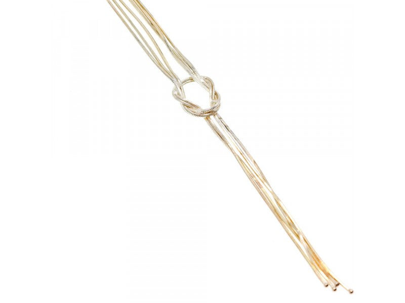 Milor 925 Sterling Silver "Three Chains" Necklace Italy