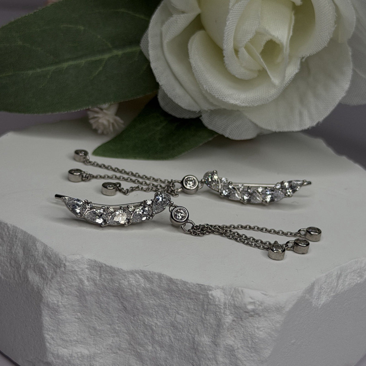 Ear Climbers Ear Crawlers 925 Sterling Silver Cz Earrings