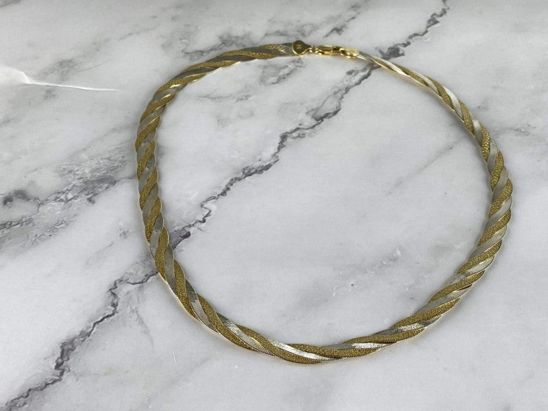 925 Sterling Silver with Gilding Necklace Italy