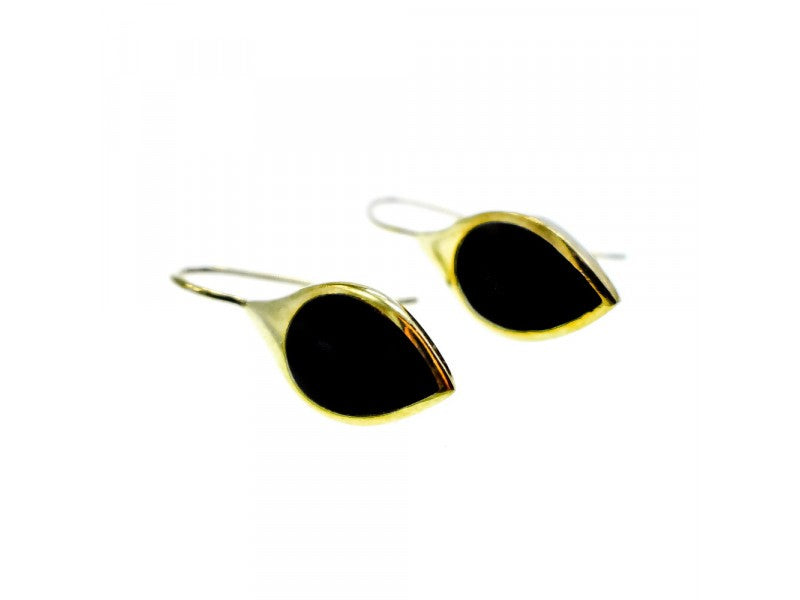 925 Sterling Silver Gold Plated Enamel Earrings
