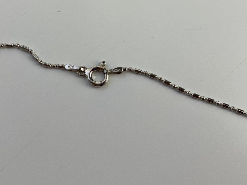 925 Sterling Silver "Feather" Chain With Pendant Italy