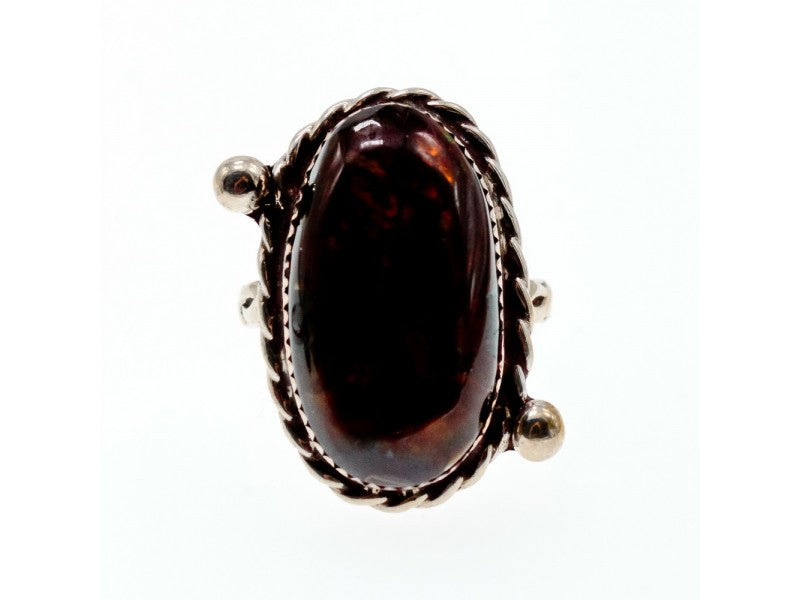 Vintage 925 Sterling Silver Jasper Ring Size 7