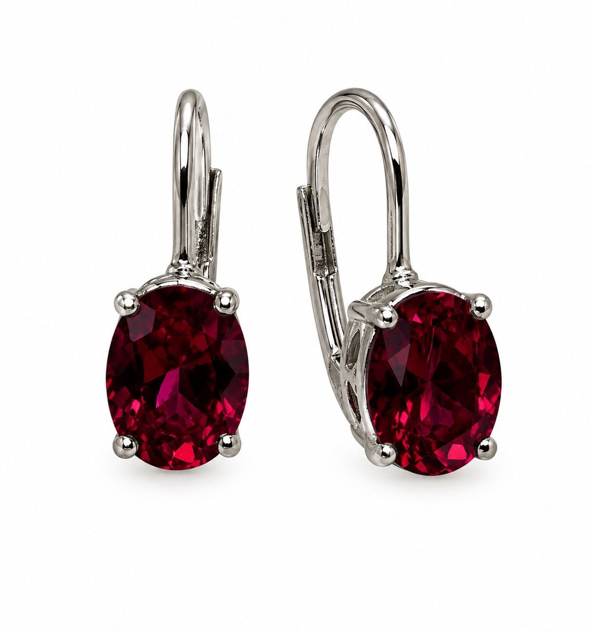 Lovely 925 Sterling Silver Pink Topaz Earrings