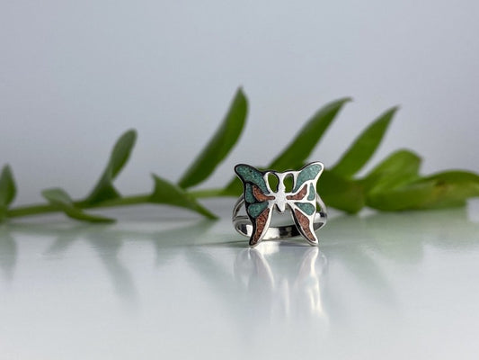 Ring "butterfly" With Enamel Size 6.5