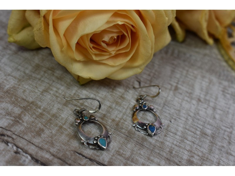 Handmade 925 Sterling Silver Turquoise Earrings