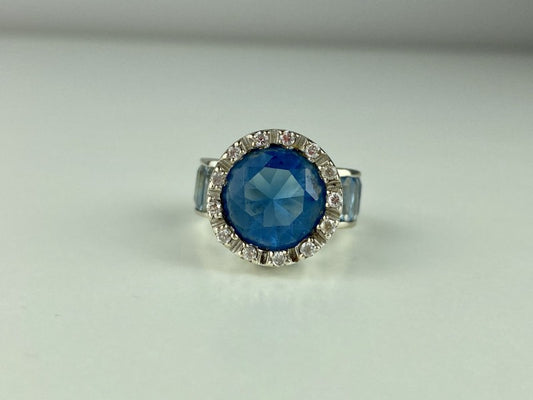 925 Sterling Silver CZ Ring Size 6.5