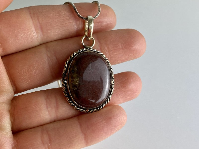 Vintage Chain with  Pendant Carnelian