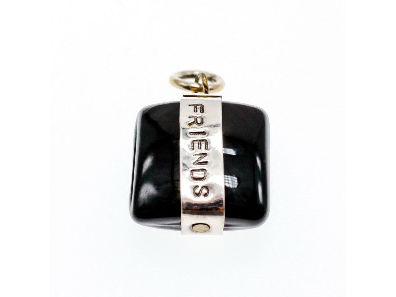 925 Sterling Silver Onyx Friends Pendant