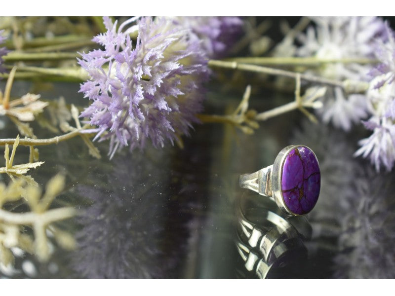 925 Sterling Silver Sodalite Ring Size 6.5