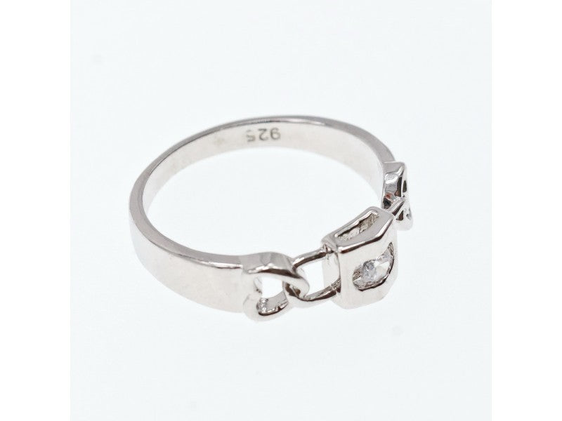 925 Sterling Silver CZ Ring Size 8