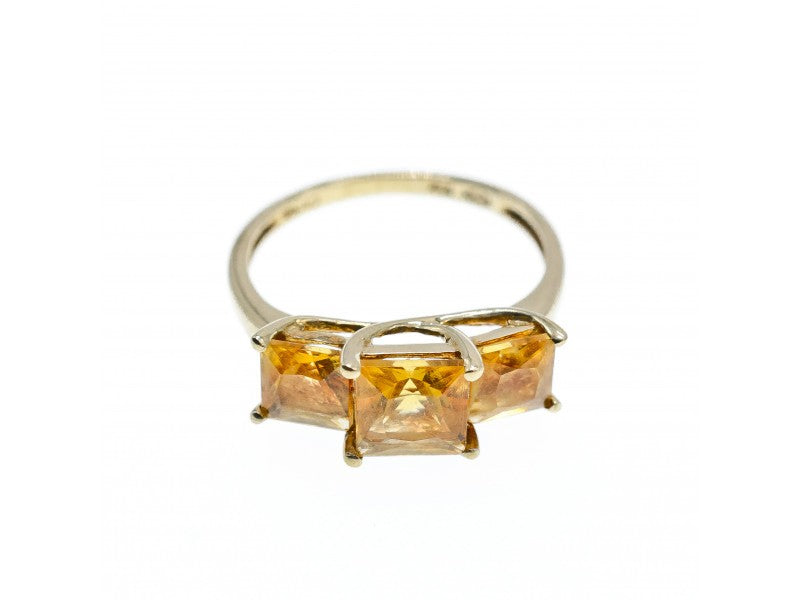 10K Yellow Gold Heliodor Ring Size 7.25