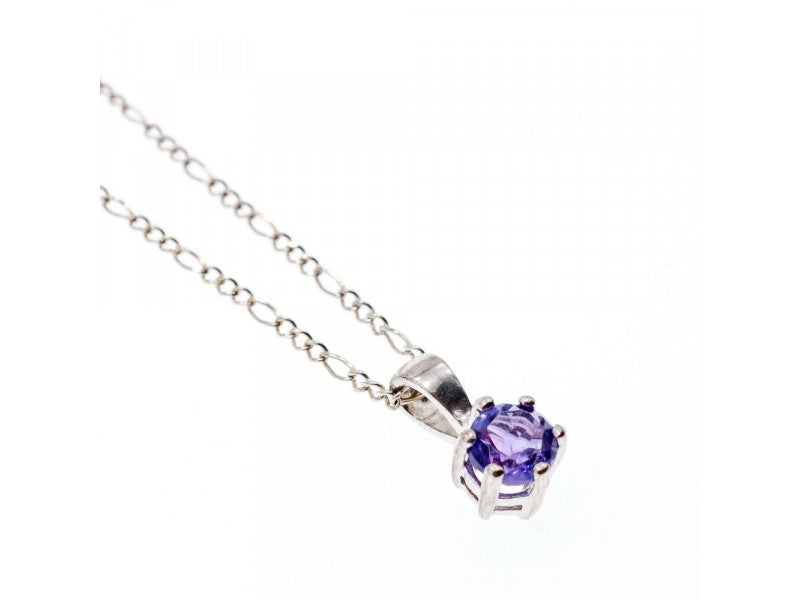 925 Sterling Silver Iolite Chain With Pendant