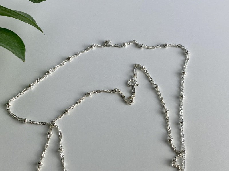925 Sterling Silver Necklace Italy 29.9 in