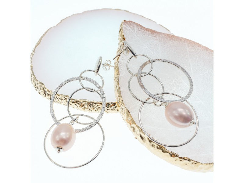 925 Sterling Silver Pearls Earrings