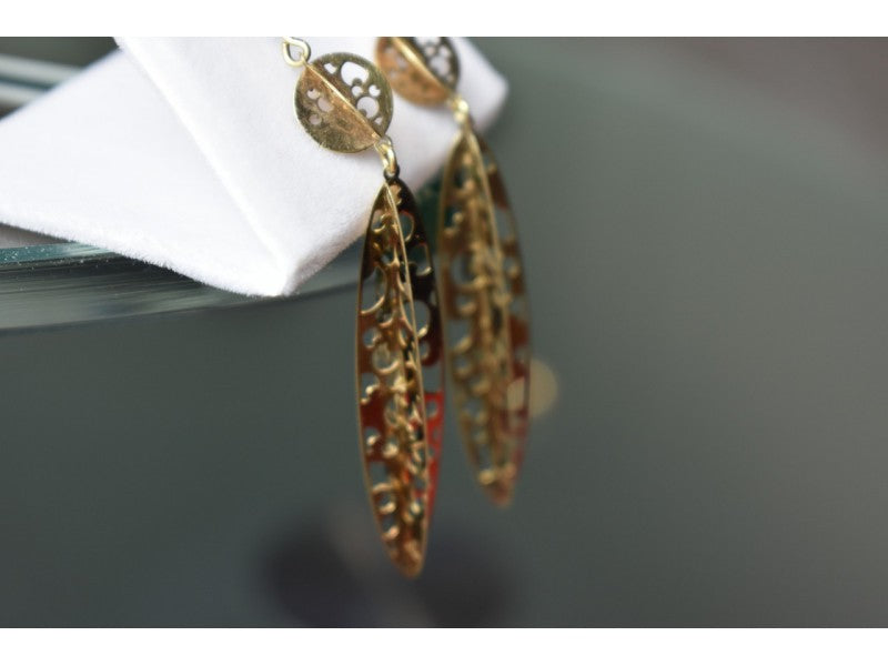 Milor 925 Sterling Silver Gold Plated (14K) Earrings Italy