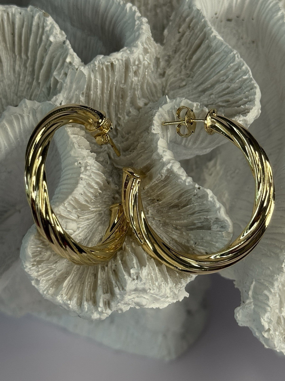 Gold Plated Earrings Length 1.25 Inch