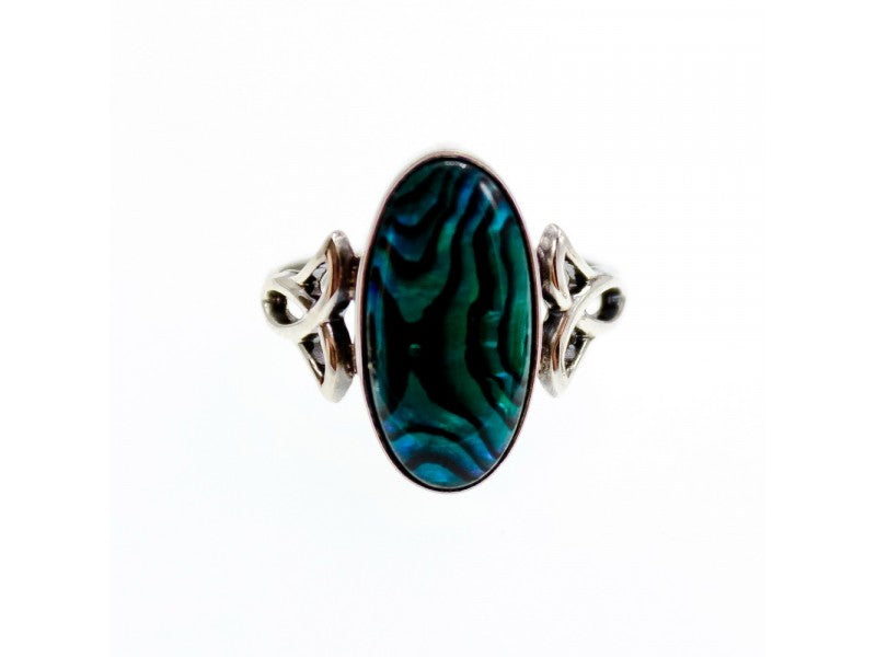 925 Sterling Silver Haliotis Ring Size 5