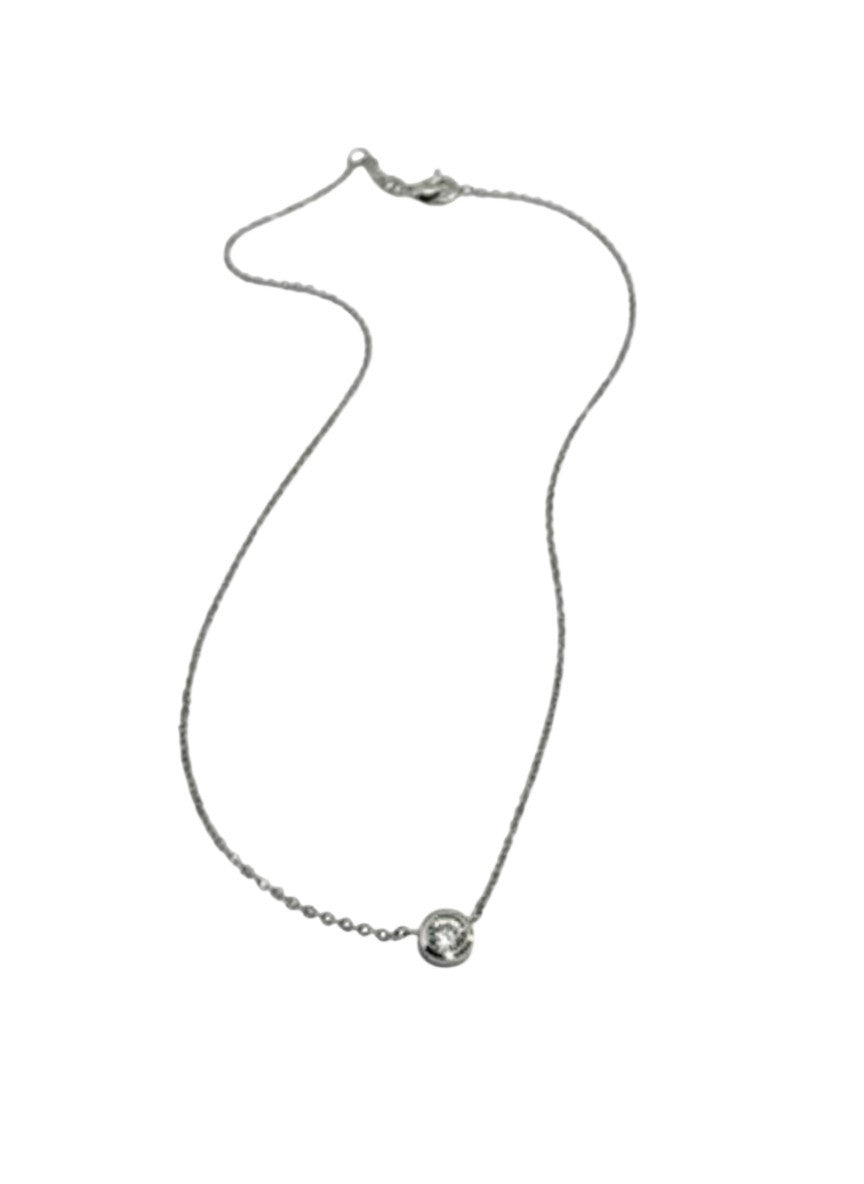 Msco 14K White Gold Diamond 0.44 ct Necklace