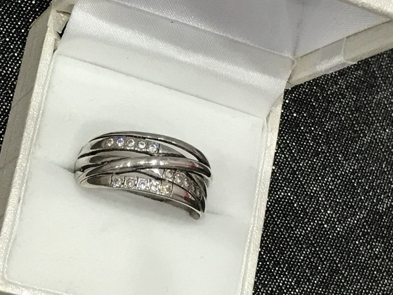925 Sterling Silver CZ Ring Size 10