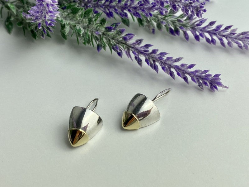 Vintage 925 Sterling Silver Gold Plated Earrings