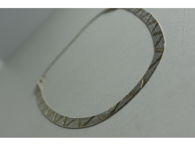 925 Sterling Silver with Gilding Necklace Italy Milor