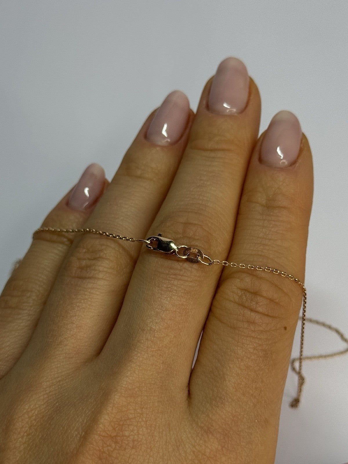 14K YELLOW GOLD DIAMOND 0.56 CARAT NECKLACE LENGTH 18 INCH