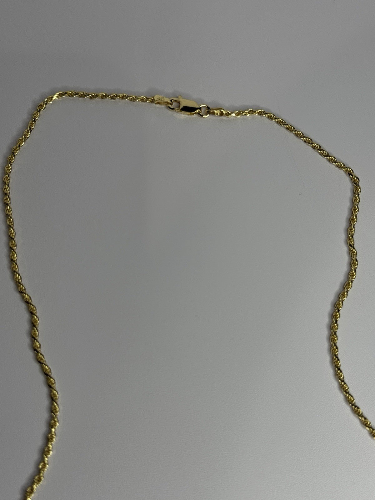 925 Sterling Silver Gold Plated Chain Length 18 Inch