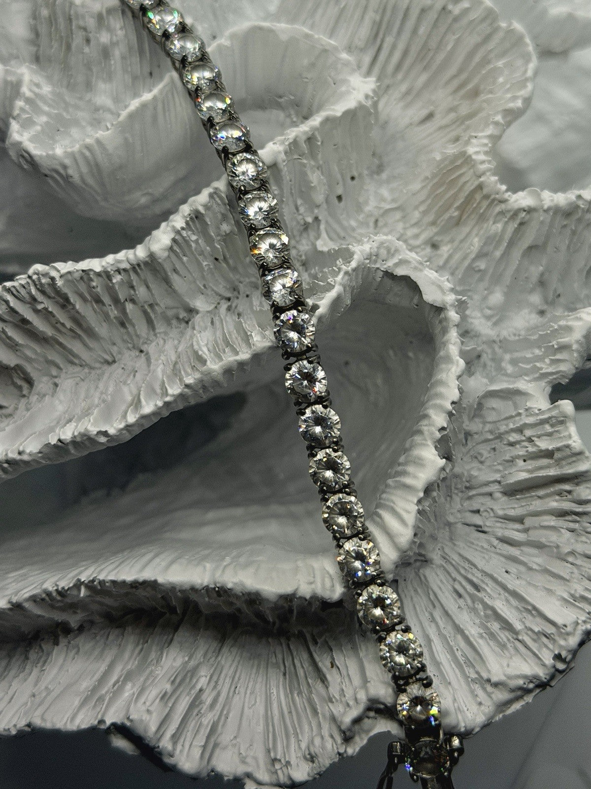 Classic Elegant 925 Sterling Silver Round Cut Clear Cz Tennis Bracelet 7.5
