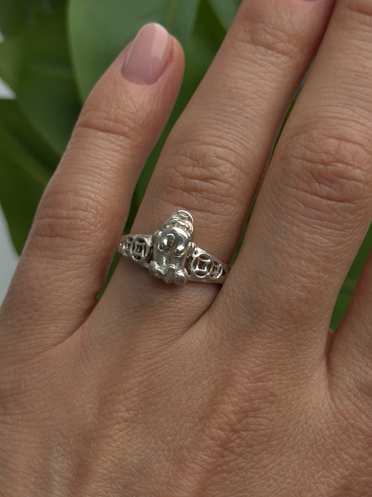 Vintage 925 Sterling Silver Frog Ring Size 7.5