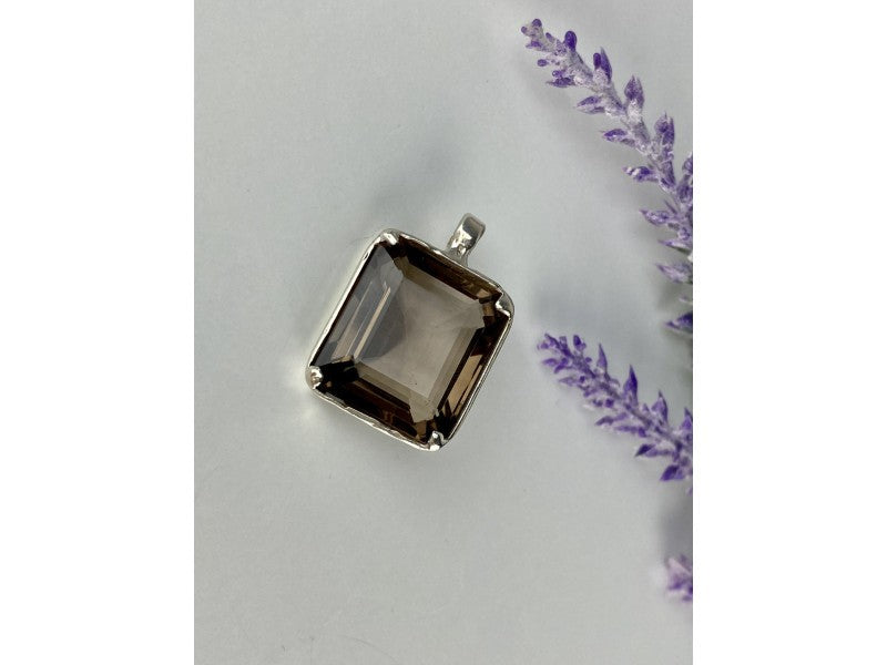 925 Sterling Silver Brown Tourmaline Pendant