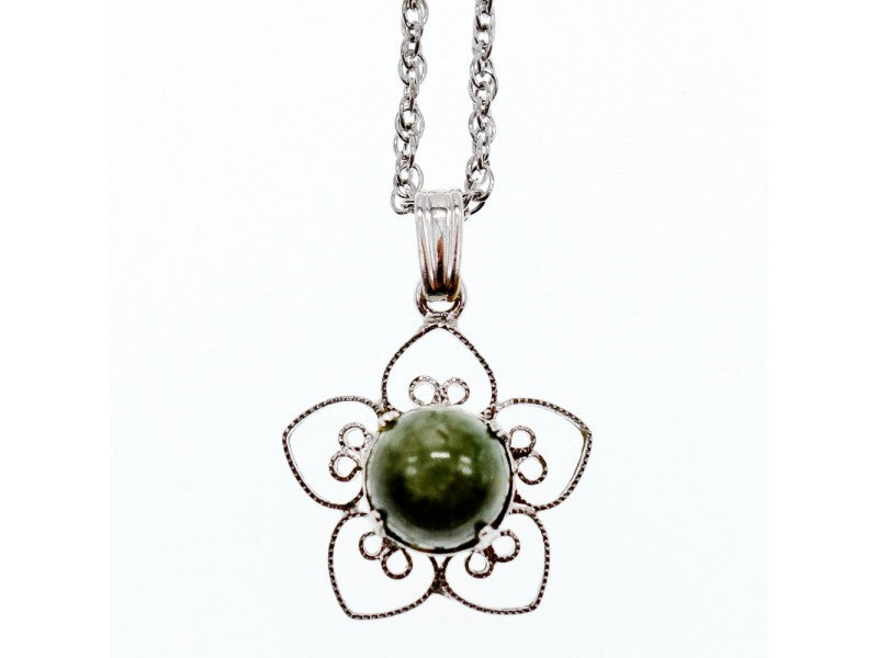 925 Sterling Silver Agate Chain With Pendant
