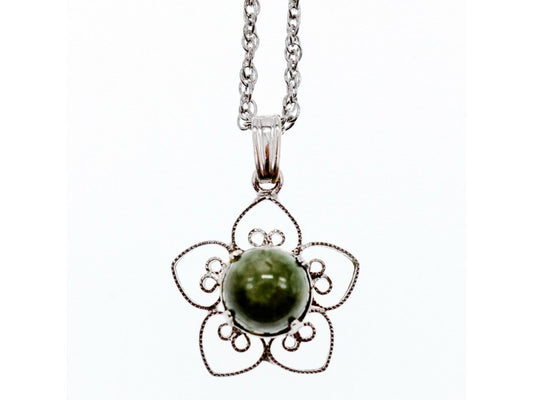 925 Sterling Silver Agate Chain With Pendant