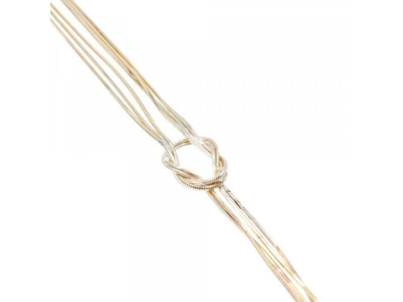 Milor 925 Sterling Silver "Three Chains" Necklace Italy