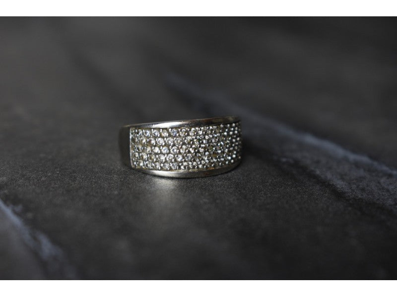 925 Sterling Silver CZ Ring Size 8
