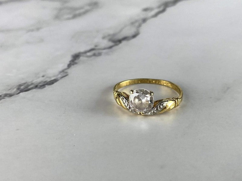Classic Ring in Gilding (14K ) With CZ Size 7