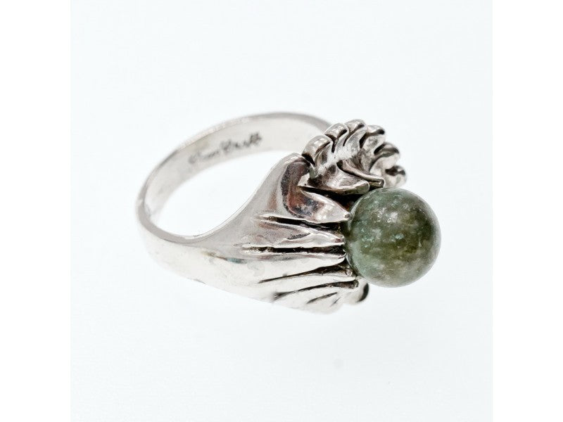 925 Sterling Silver Jasper Ring Size 6.5