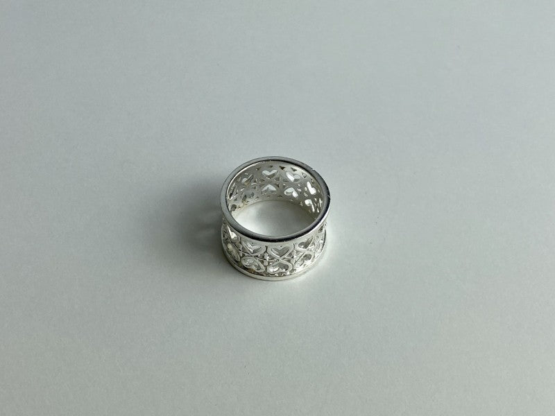 925 Sterling Silver "Hearts" Ring Size 6.5