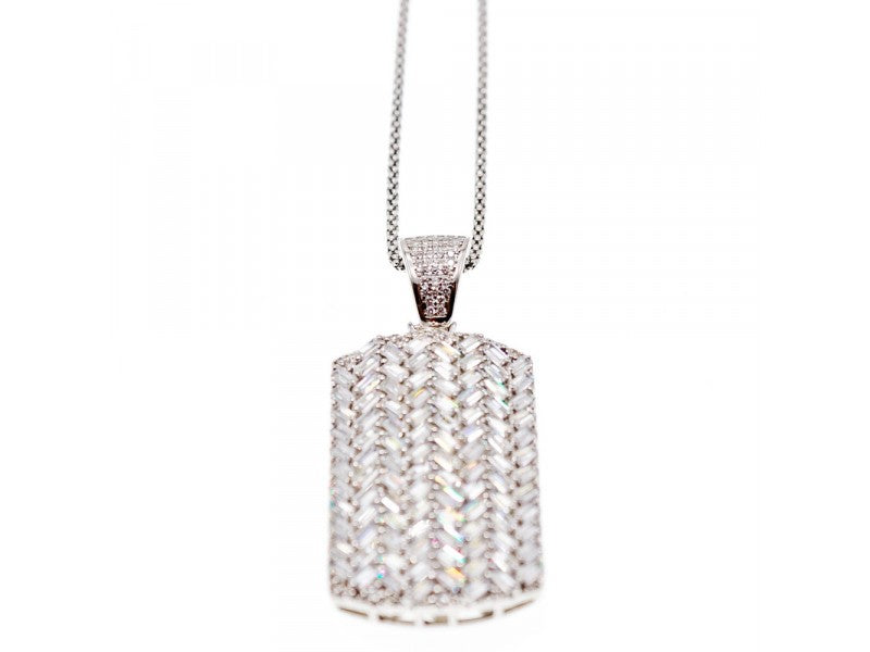 925 Sterling Silver CZ Chain With Pendant