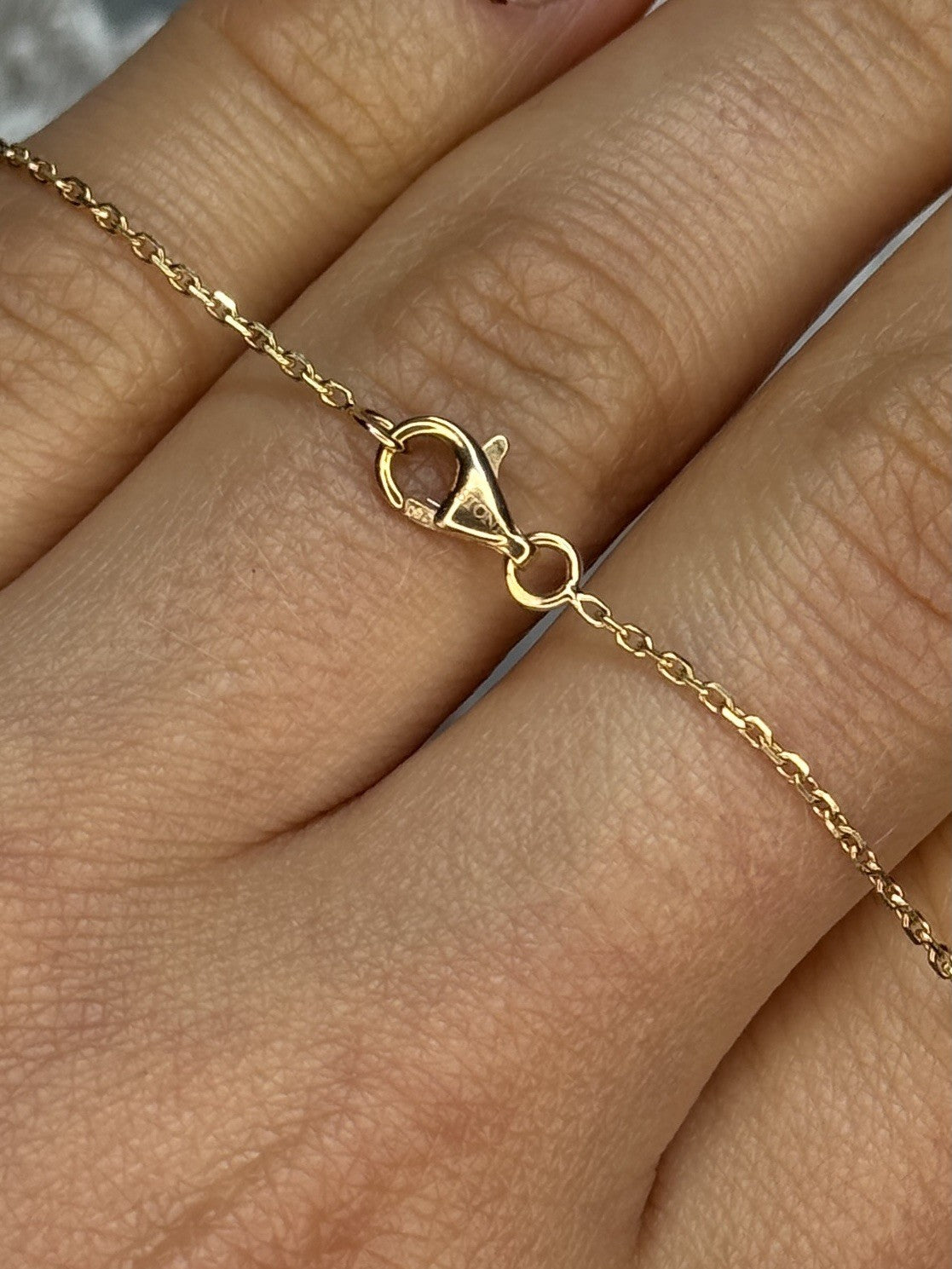 18K 750 YELLOW GOLD STAR DIAMONDS NECKLACE 17 INCH