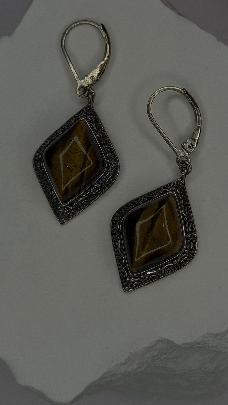 Artisan Collection 925 Sterling Silver Tiger's Eye Earrings