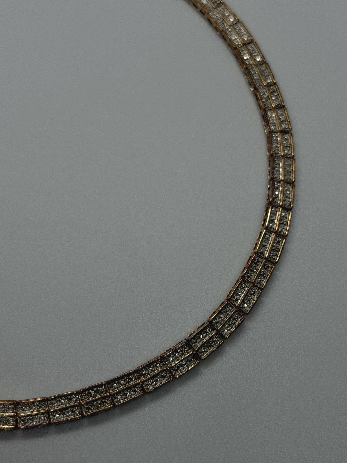 925 Sterling Silver Gold Plated Double Row Tennis Bracelet 7.5