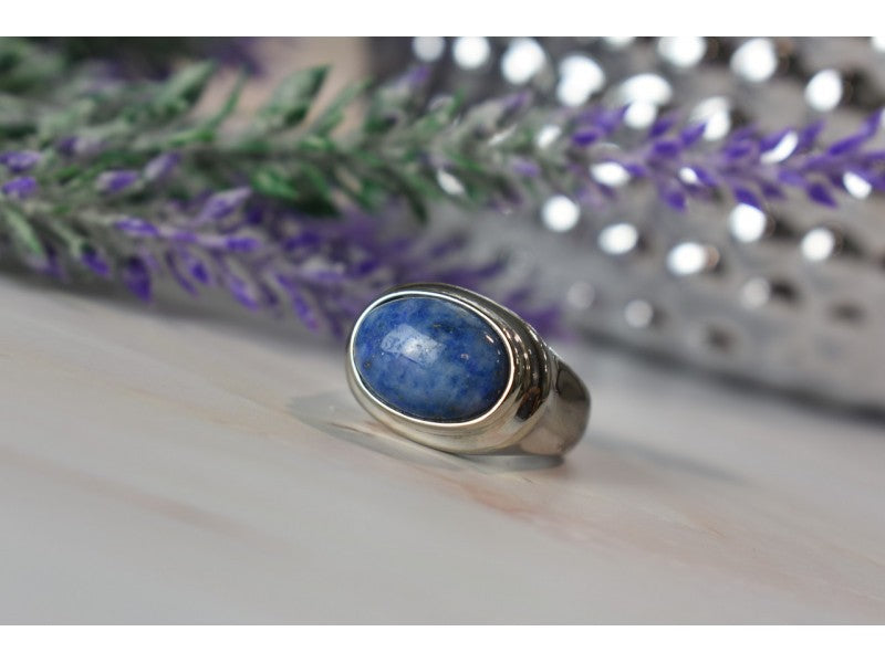 Vintage 925 Sterling Silver Sodalite Ring Size 6.5