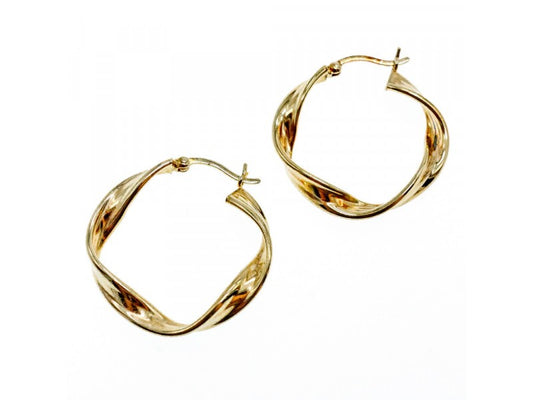 925 Sterling Silver Gold Plated Classic Earring