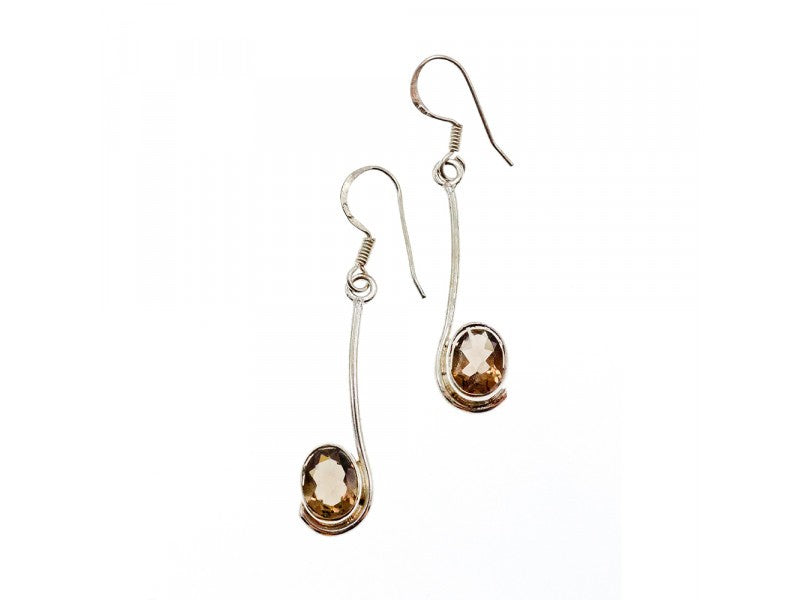 925 Sterling Silver Hessonite Earrings