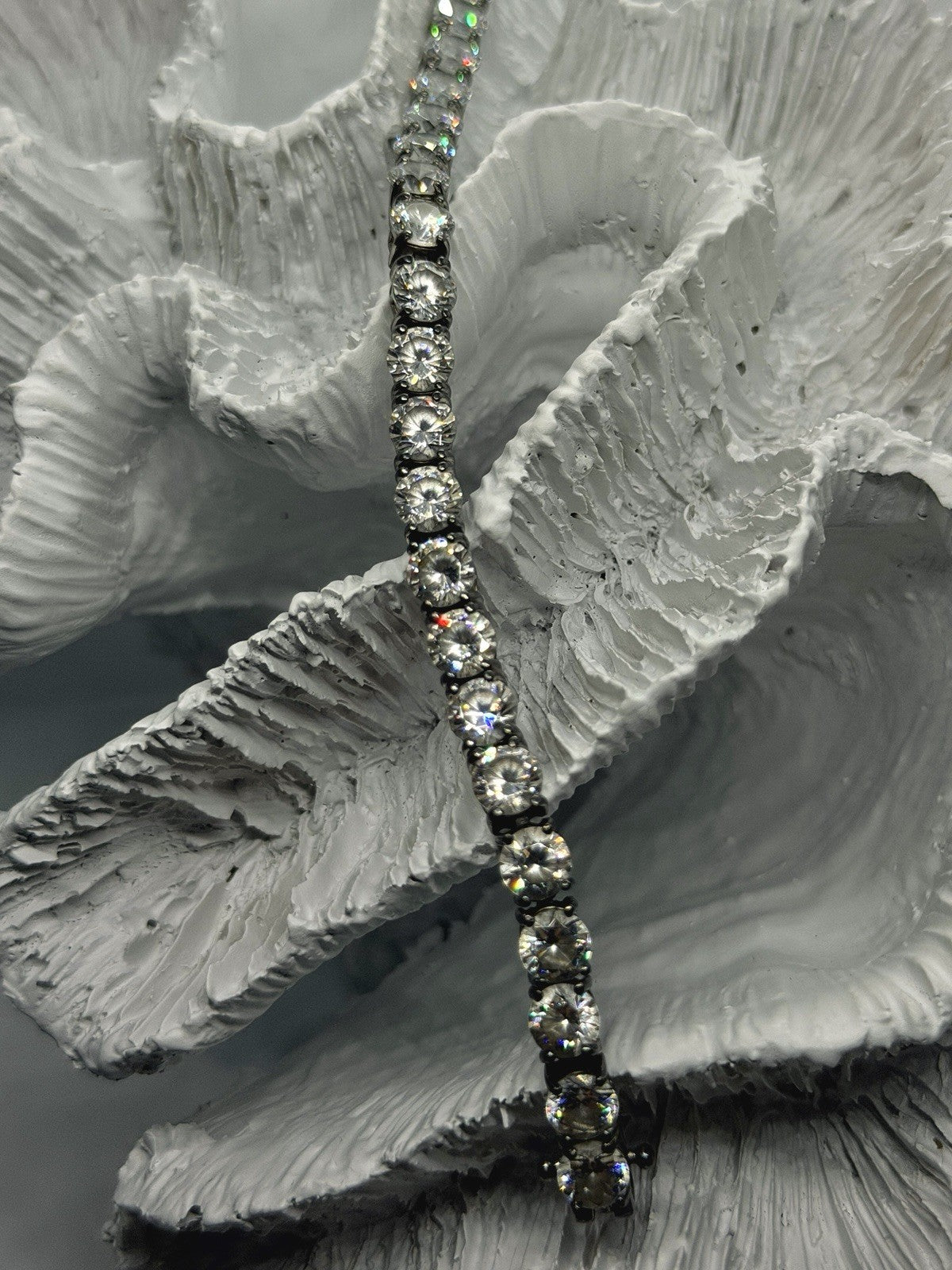 Classic Elegant 925 Sterling Silver Round Cut Clear Cz Tennis Bracelet 7.5