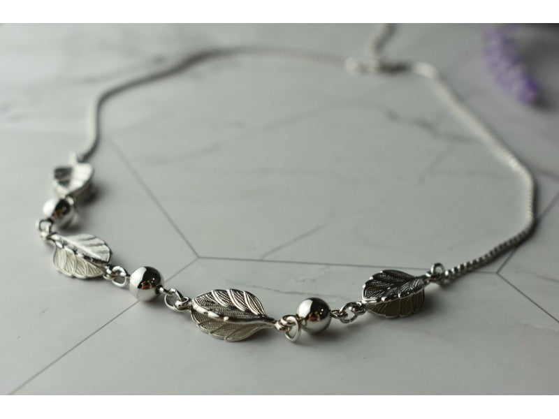 925 Sterling Silver "Autumn Leaves" Necklace
