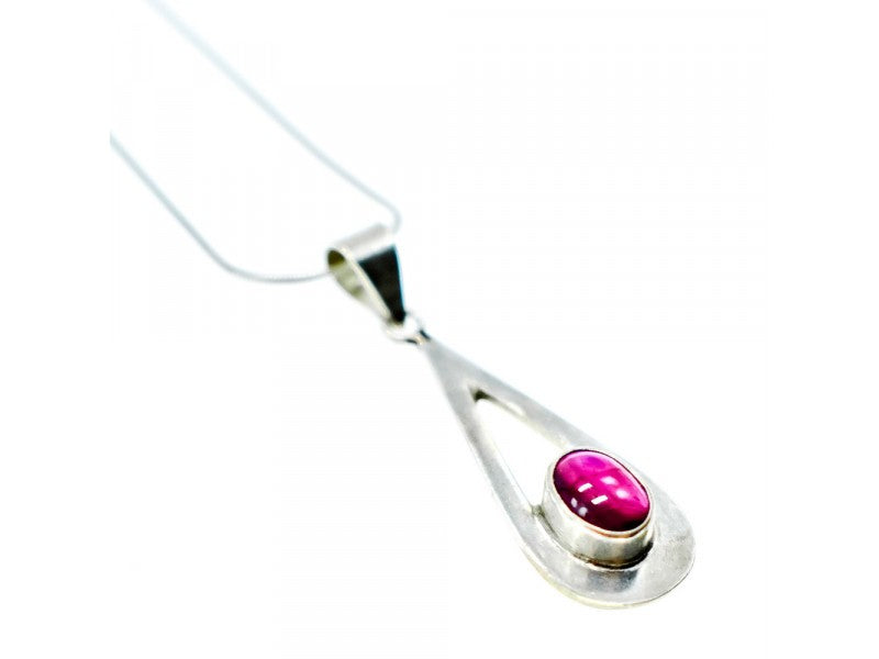 925 Sterling Silver Garnet Pyrope Chain With Pendant