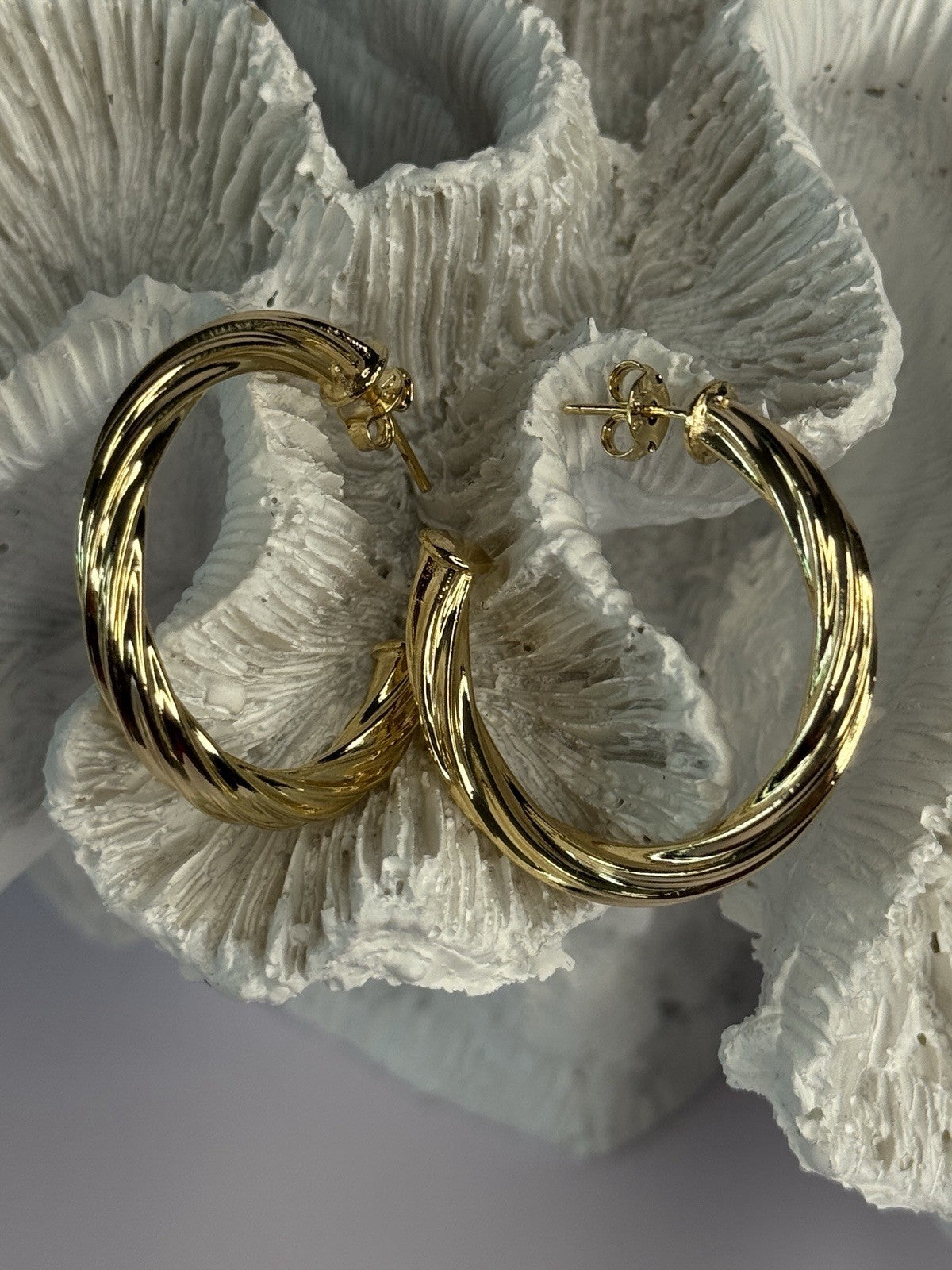 Gold Plated Earrings Length 1.25 Inch